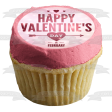 Happy Valentine s Day Pink Hearts February 14th Edible Cake Topper Image ABPID53579 For Sale