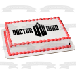 Doctor Who Logo Tardis the Doctor Edible Cake Topper Image ABPID01870 on Sale