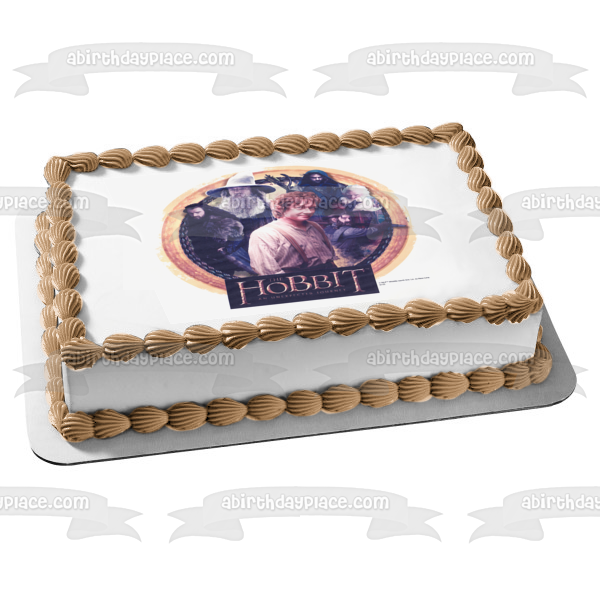 The Hobbit An Unexpected Journey Bilbo and Gandalf Edible Cake Topper Image ABPID04101 Hot on Sale