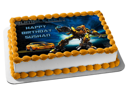 Transformers Bumblebee Car Autobots Edible Cake Topper Image ABPID04317 For Cheap