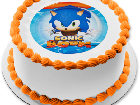 Sonic the Hedgehog Sonic Boom Blue Background Edible Cake Topper Image ABPID01845 Cheap