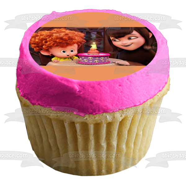 Hotel Transylvania Mavis Dennis Dracula and a  Birthday Cake Edible Cake Topper Image ABPID04031 Online now