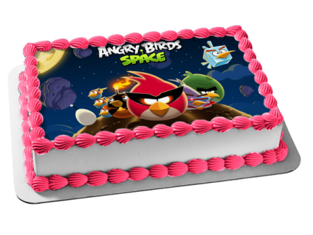 Angry Birds Space Red Bird Ca-Chaw Terrance Bash Blue Bird Bip-Bap-Bop Edible Cake Topper Image ABPID08448 Online Sale