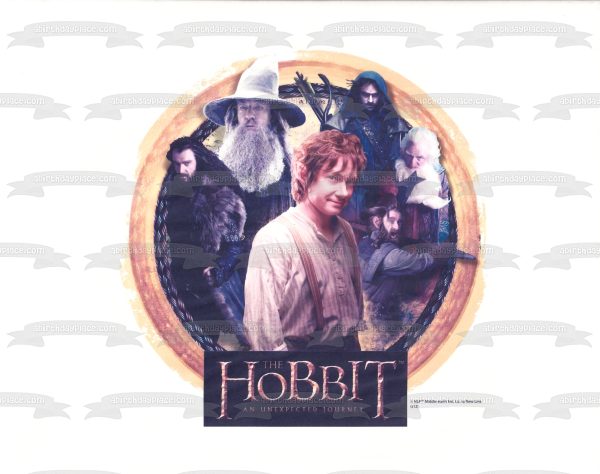 The Hobbit An Unexpected Journey Bilbo and Gandalf Edible Cake Topper Image ABPID04101 Hot on Sale