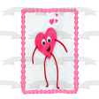 Happy Valentine s Day Heart Man Stick Figure Edible Cake Topper Image ABPID53581 on Sale