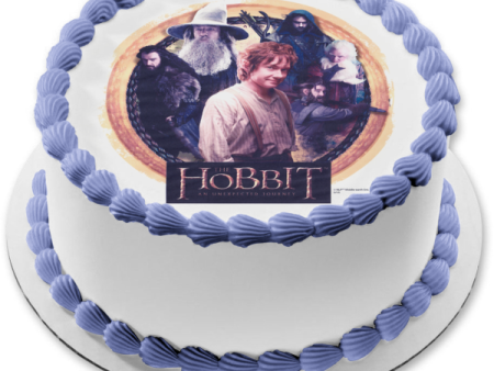 The Hobbit An Unexpected Journey Bilbo and Gandalf Edible Cake Topper Image ABPID04101 Hot on Sale