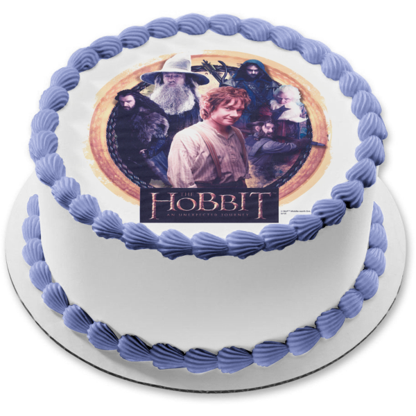 The Hobbit An Unexpected Journey Bilbo and Gandalf Edible Cake Topper Image ABPID04101 Hot on Sale