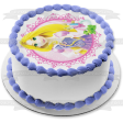 Rapunzel Long Hair and Her Frog Edible Cake Topper Image ABPID04170 Fashion