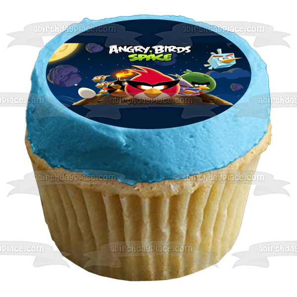 Angry Birds Space Red Bird Ca-Chaw Terrance Bash Blue Bird Bip-Bap-Bop Edible Cake Topper Image ABPID08448 Online Sale