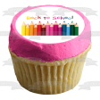 Back to School Colored Pencils Edible Cake Topper Image ABPID04076 For Sale