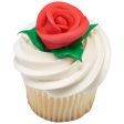 Red Medium Classic Sugar Rose Decorations Online Hot Sale