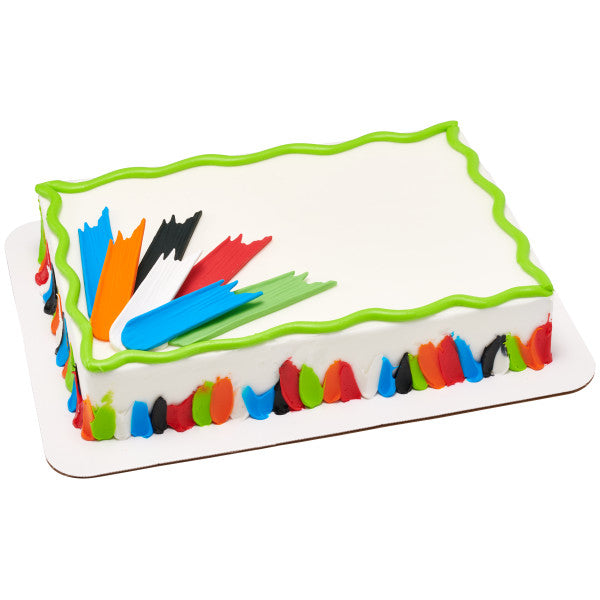 Primary Brushstrokes Sweet Décor™ Edible Decorations Discount