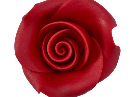 Red 1.5  Rose SugarSoft® Premium Edible Decorations For Discount