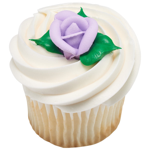 Lavender Small Classic Sugar Rose Decorations For Cheap