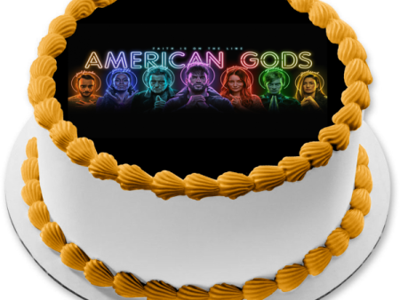 American Gods Neil Gaiman TV Show Poster Edible Cake Topper Image ABPID53546 Sale