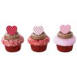 Polka Dot Hearts Cupcake Rings Fashion