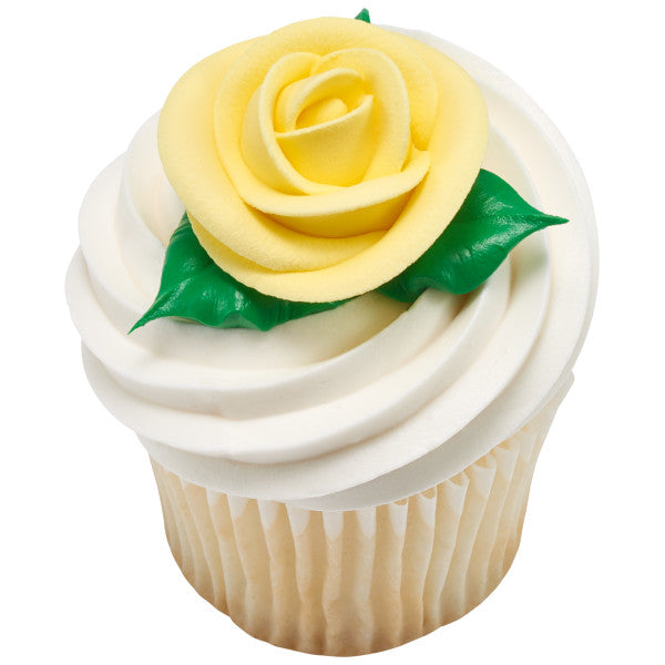 Party Yellow Large Classic Sugar Rose Decorations For Sale