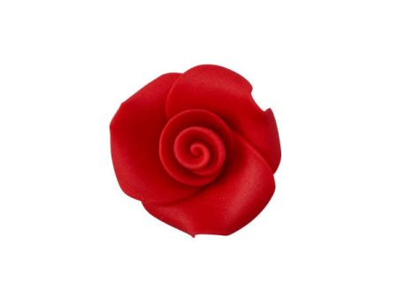 Red 1  Rose SugarSoft® Premium Edible Decorations Cheap