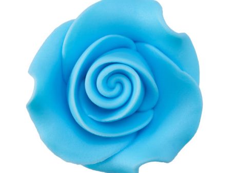 Light Blue 1.5  Rose SugarSoft® Premium Edible Decorations For Discount