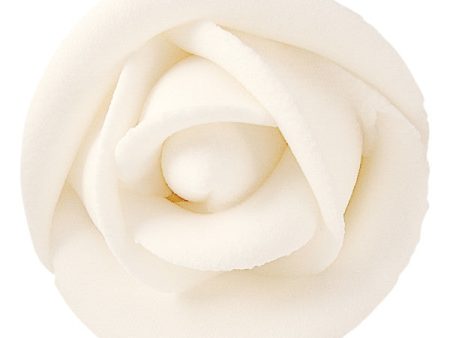 White Medium Classic Sugar Rose Decorations Hot on Sale