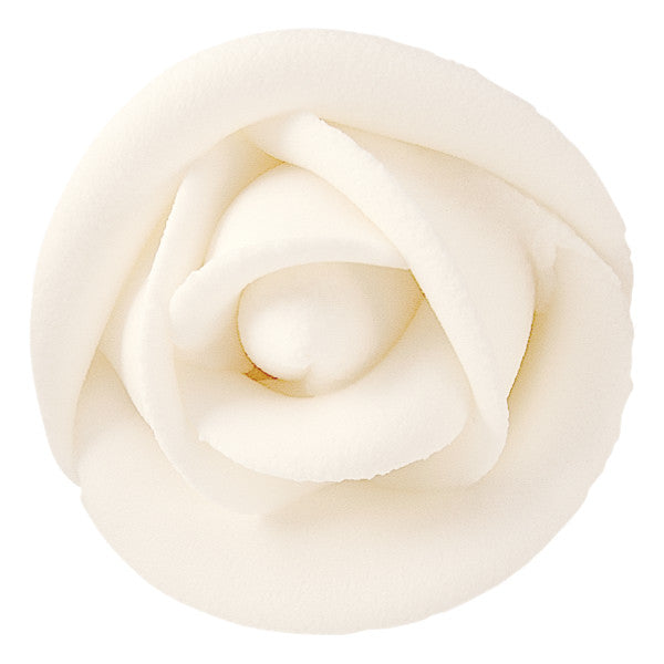 White Medium Classic Sugar Rose Decorations Hot on Sale