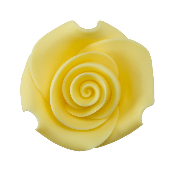 Yellow 1.5  Rose SugarSoft® Premium Edible Decorations Supply