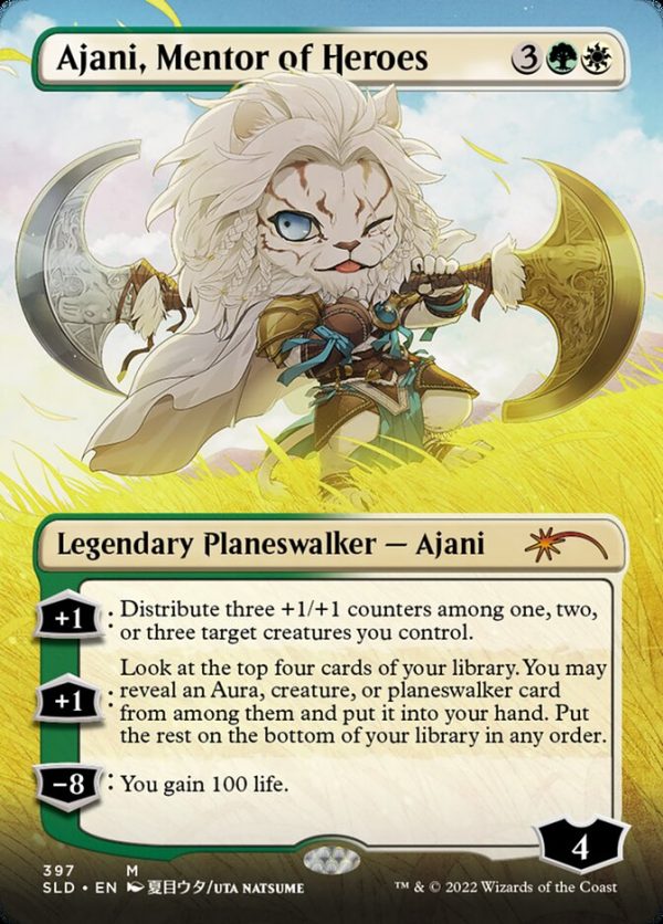 Ajani, Mentor of Heroes (Borderless) [Secret Lair Drop Series] For Cheap