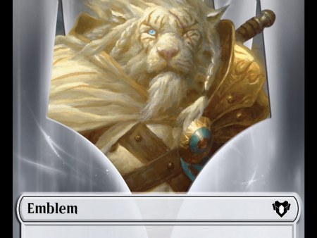 Ajani Steadfast Emblem    Wizard Double-Sided Token [Commander Masters Tokens] For Discount